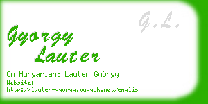 gyorgy lauter business card