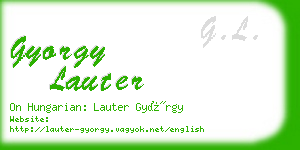 gyorgy lauter business card